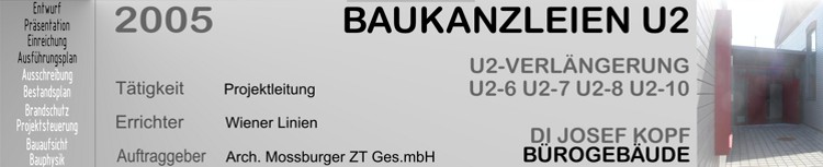 Baukanzleien Wiener Linien U-Bahn Bau